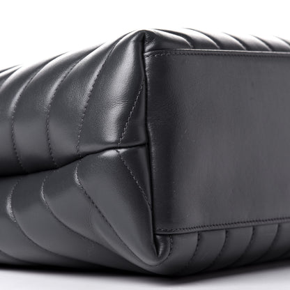 Saint Laurent Calfskin Y Quilted Monogram Medium Loulou Chain Satchel Smog 10 of 11