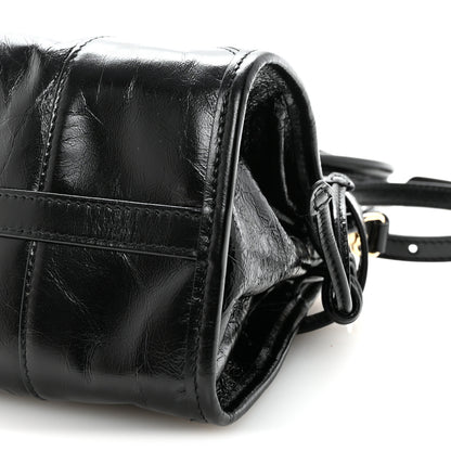 Prada Glossy Calfskin Triangle Medium Bonnie Shoulder Bag Black 9 of 9