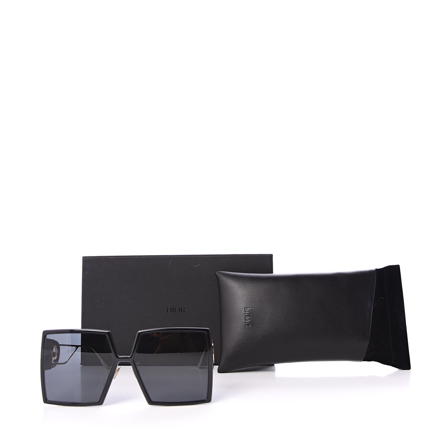 Square 30 Montaigne Sunglasses Black