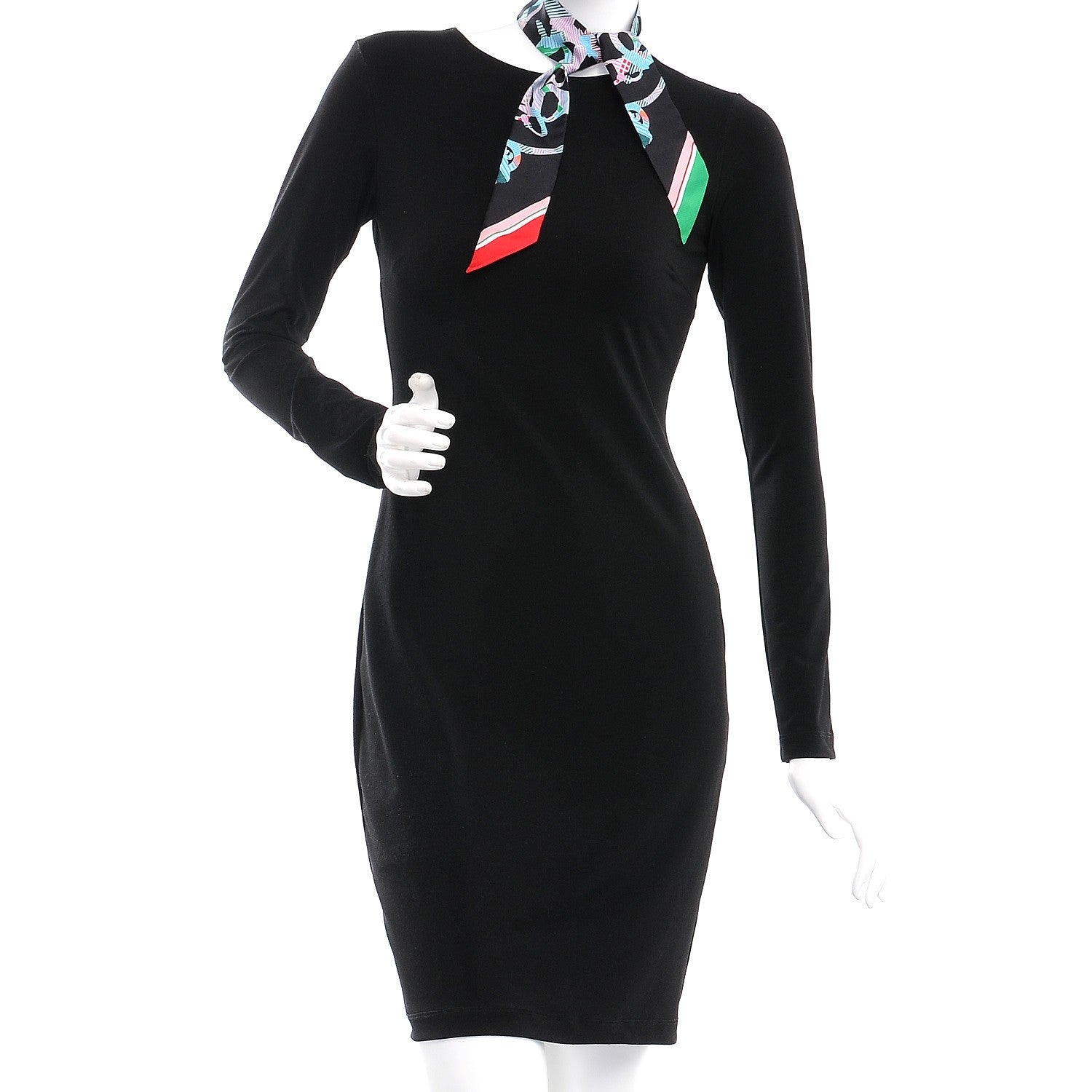 Hermes Silk Cavalcadour Morning Twilly Noir Rouge Vert 2 of 5