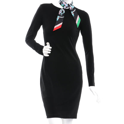 Hermes Silk Cavalcadour Morning Twilly Noir Rouge Vert 2 of 5