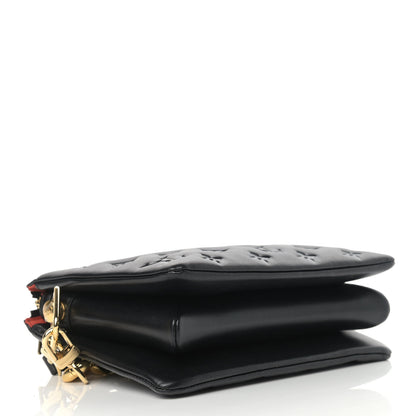 Louis Vuitton Lambskin Embossed Monogram Coussin BB Black 4 of 8