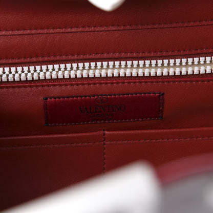 Valentino Garavani Vitello Colorblock Free Rockstud Tote Rosso Valentino White 8 of 12