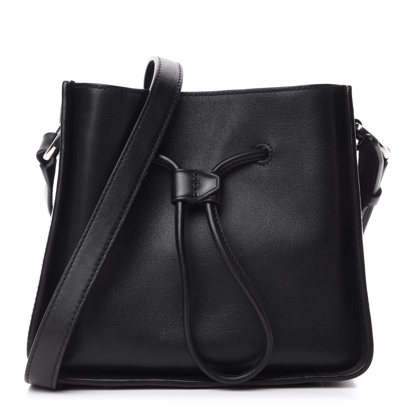 Smooth Calfskin Mini Soleil Bucket Bag Black