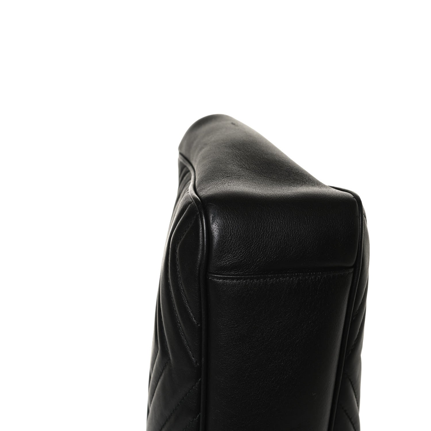 Gucci Calfskin Matelasse Medium GG Marmont Open Top Shoulder Bag Black 13 of 16