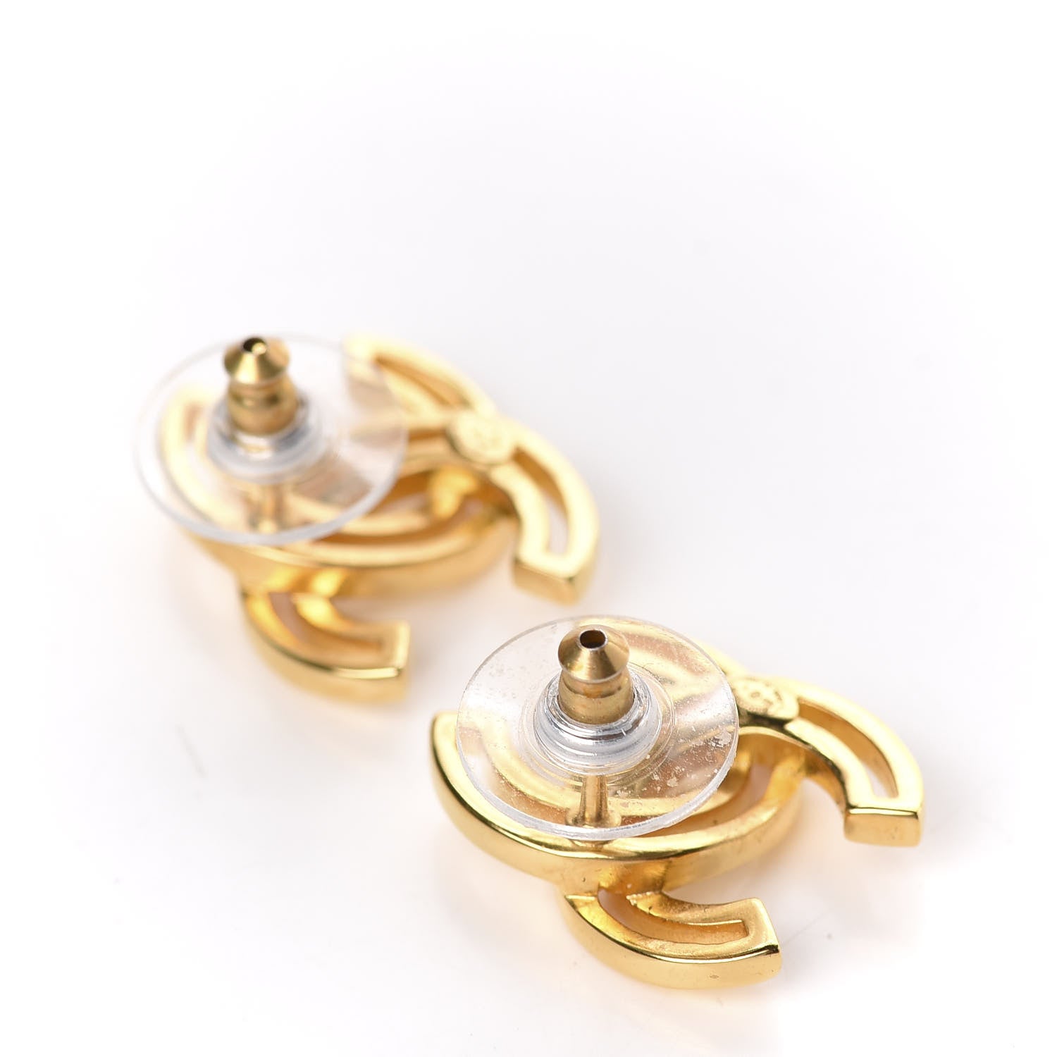 Chanel Metal Obazine CC Earrings Gold 3 of 5