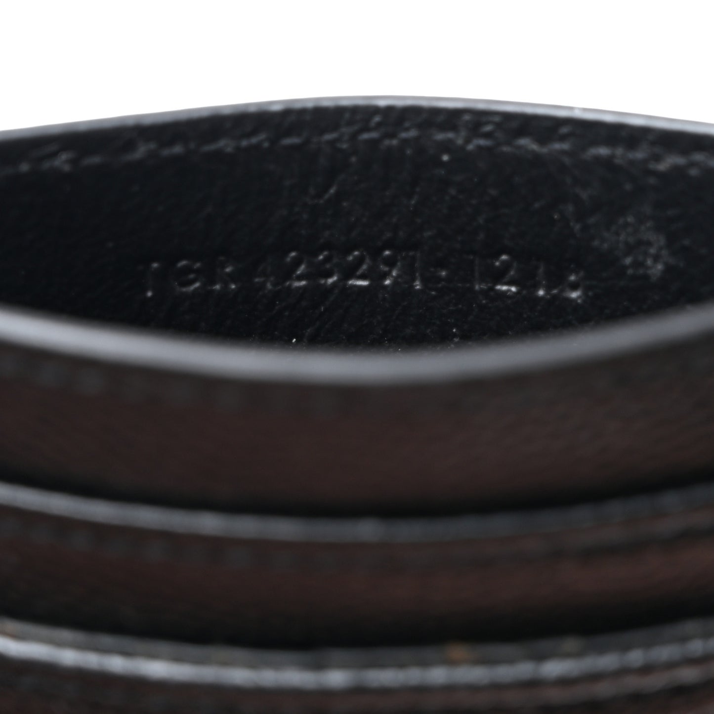 Grain De Poudre Matelasse Chevron Monogram Credit Card Case Black