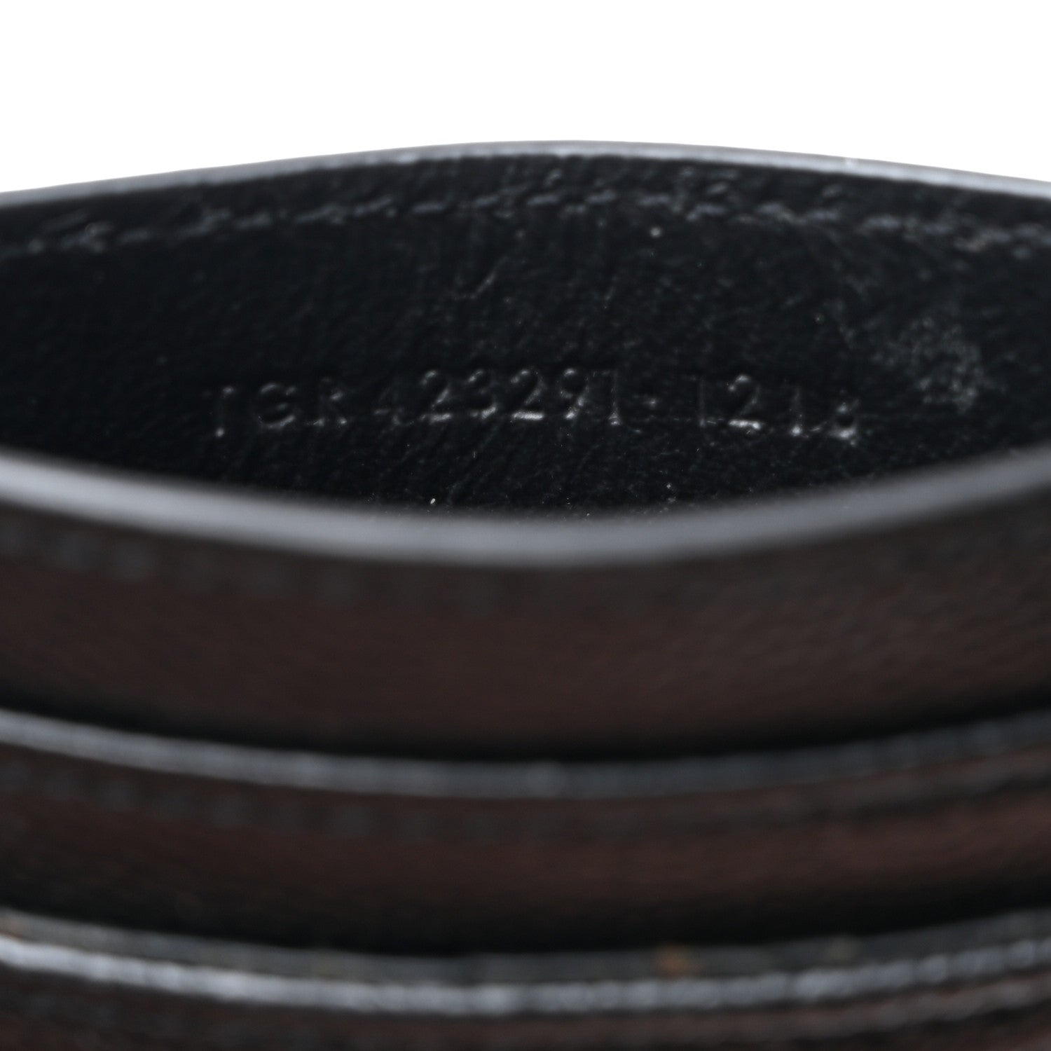 Saint Laurent Grain De Poudre Matelasse Chevron Monogram Credit Card Case Black 13 of 16