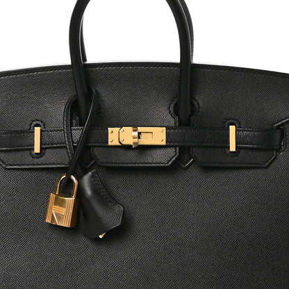 Hermes Madame Calfskin Birkin Sellier 25 Black 8 of 11