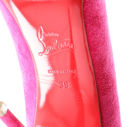 Christian Louboutin Veau Velours Kate Max 100 Pumps 38 Bomba 8 of 10