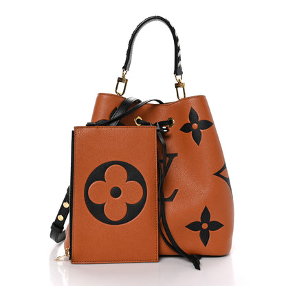 Louis Vuitton Empreinte Monogram Giant Crafty Neonoe MM Caramel Black 3 of 12