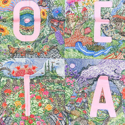 Hermes Silk Eleftheria Scarf 90 Vert Vif Rose Encre 3 of 3