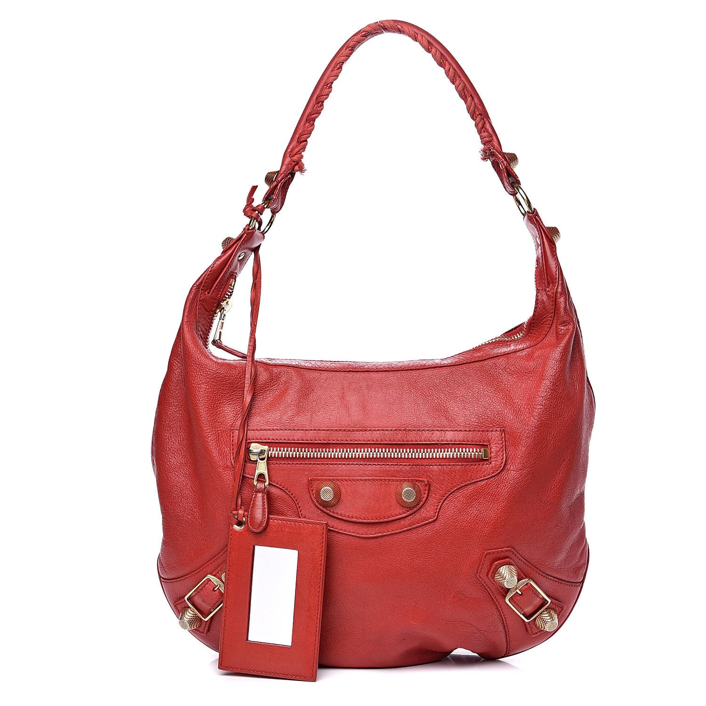 Chevre Giant 21 Gold Hardware Hobo Rouge Vermillon