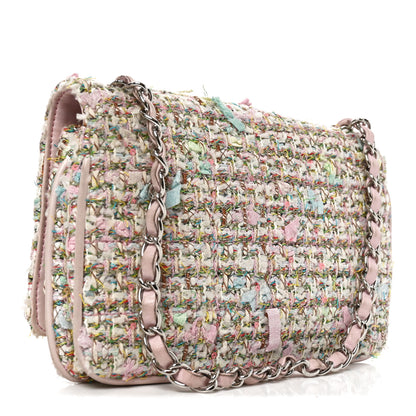 Chanel Tweed Diagonal CC Small Flap Pink Multicolor 2 of 9