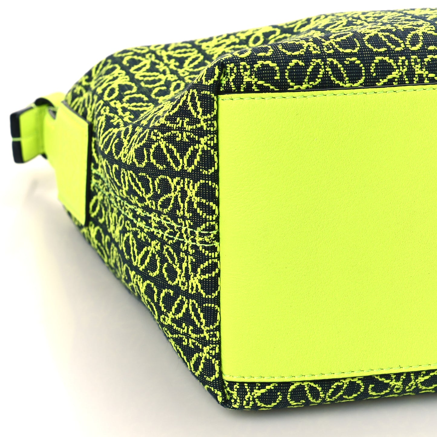 Jacquard Anagram Calfskin Small Cubi Bag Neon