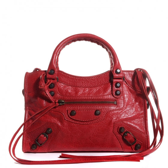 Balenciaga Agneau Classic Hardware Mini City Rouge Cardinal 1 of 13