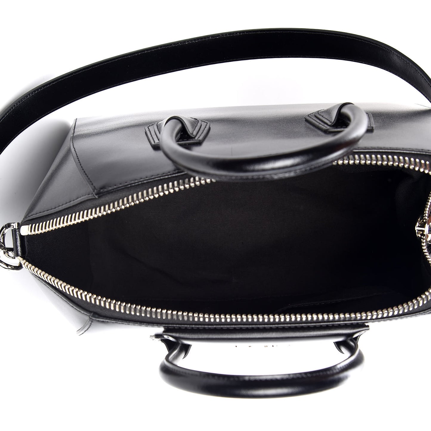 Shiny Lord Calfskin Medium Antigona Black