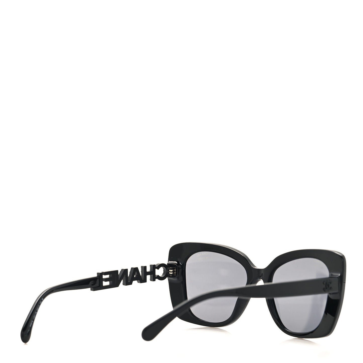 Acetate Strass Polarized Square Sunglasses 5422-B Black