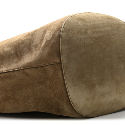 Khaite Suede Calfskin Medium Lotus Tote Mud 9 of 10