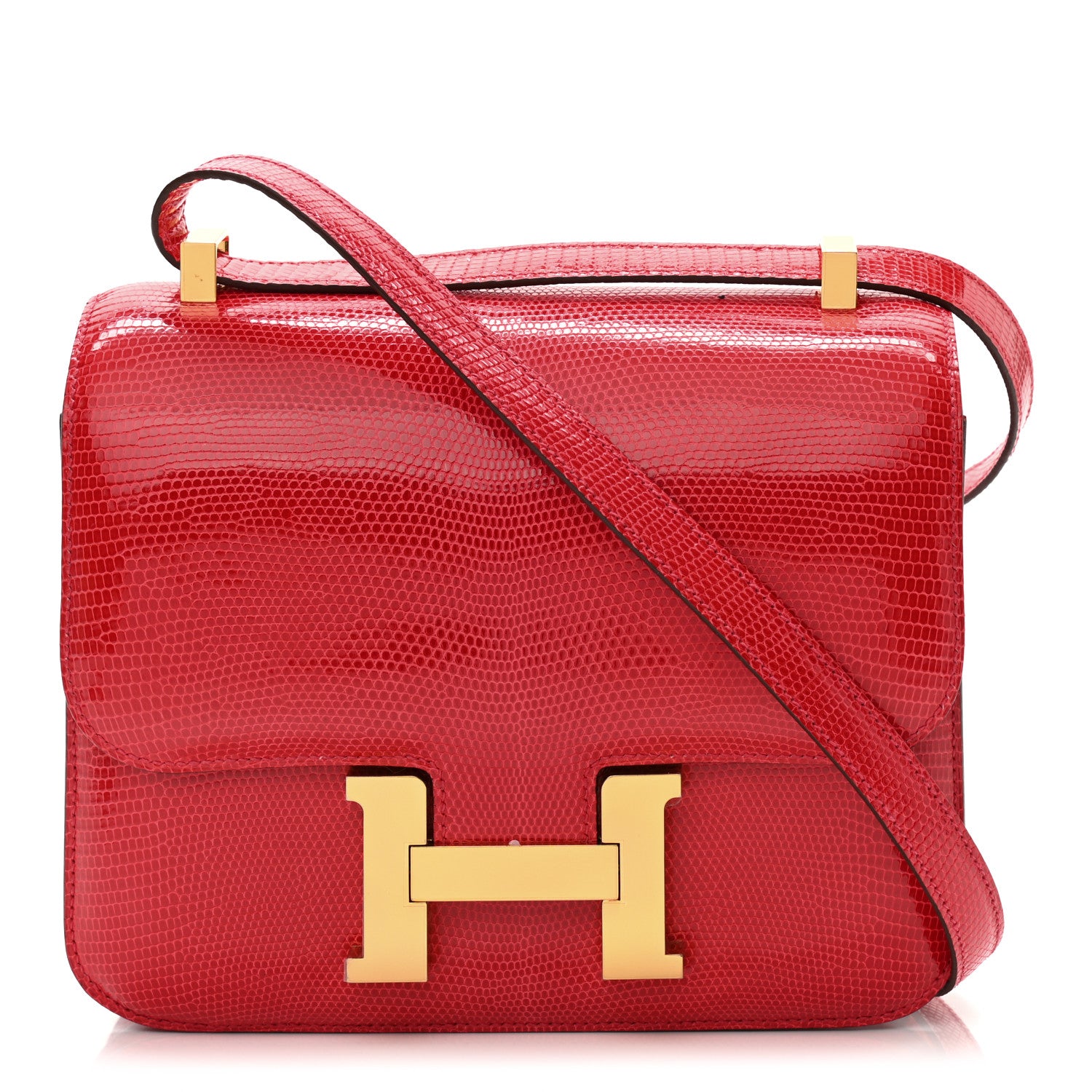 Hermes Lizard Constance 24 Rouge Exotique 1 of 13