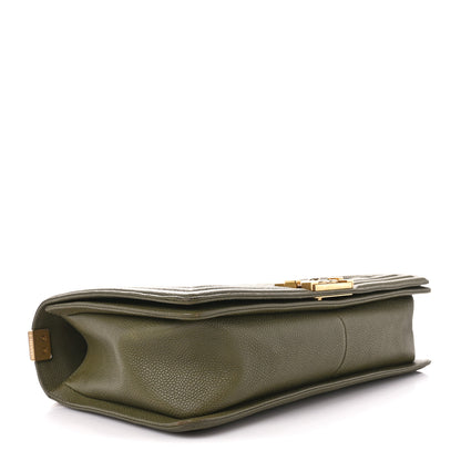 Chanel Caviar Quilted New Medium Boy Flap Khaki 4 of 11