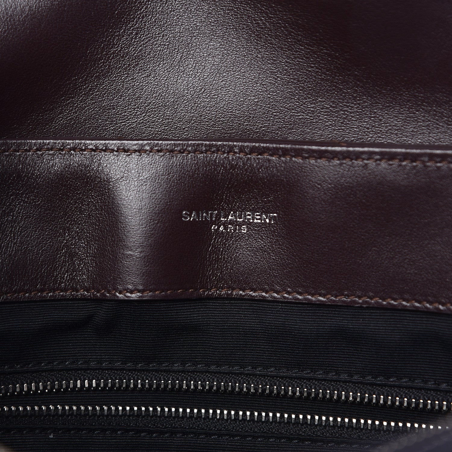 Saint Laurent Calfskin Y Quilted Monogram Medium Loulou Chain Satchel Amaranto 7 of 12