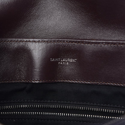 Saint Laurent Calfskin Y Quilted Monogram Medium Loulou Chain Satchel Amaranto 7 of 12