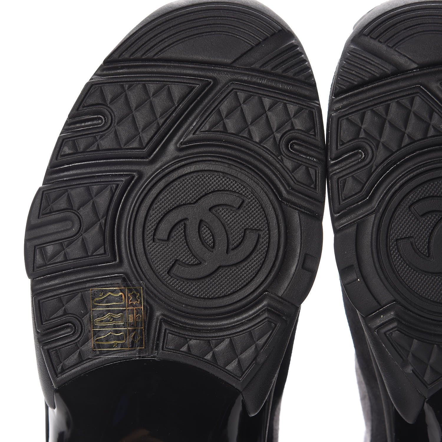 Chanel Suede Calfskin CC Sneakers 39 Grey 6 of 9