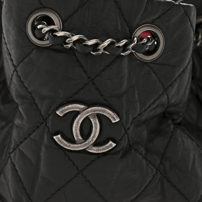 Chanel Aged Calfskin Quilted Gabrielle Backpack Black 12 of 12