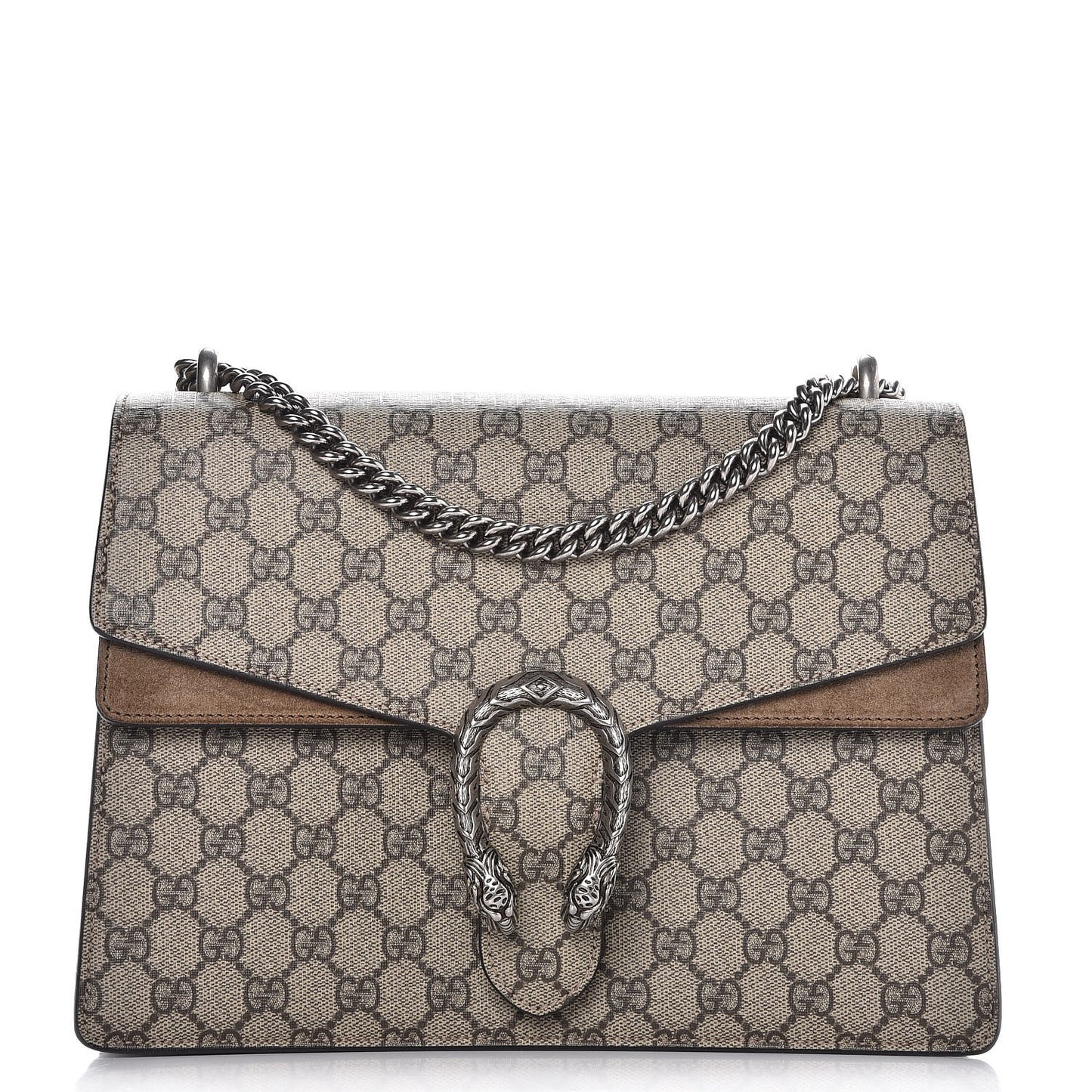 GG Supreme Monogram Medium Dionysus Shoulder Bag Taupe
