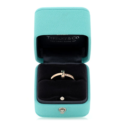 Tiffany 18K Rose Gold Diamond 2.5mm T T1 Ring 54 7 5 of 5