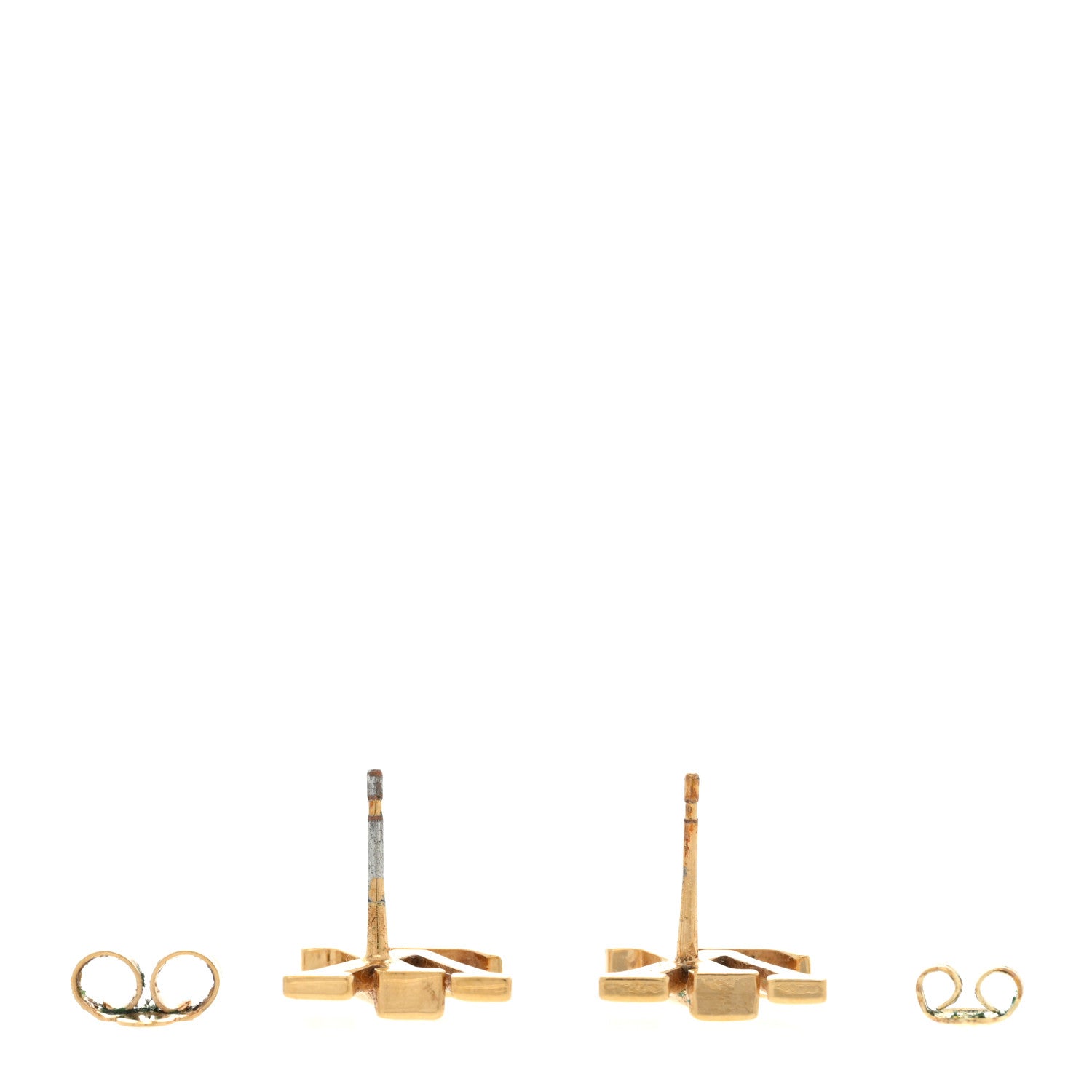 Louis Vuitton Metal LV Iconic Earrings Gold 3 of 8