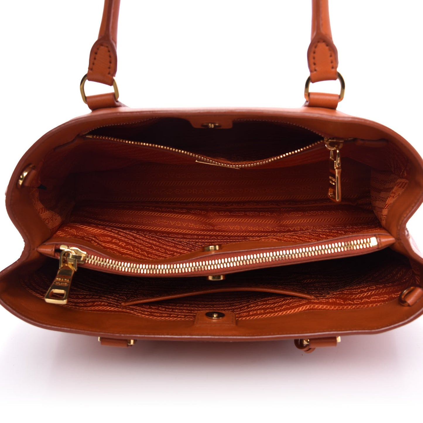 Saffiano Lux Small Tote Papaya
