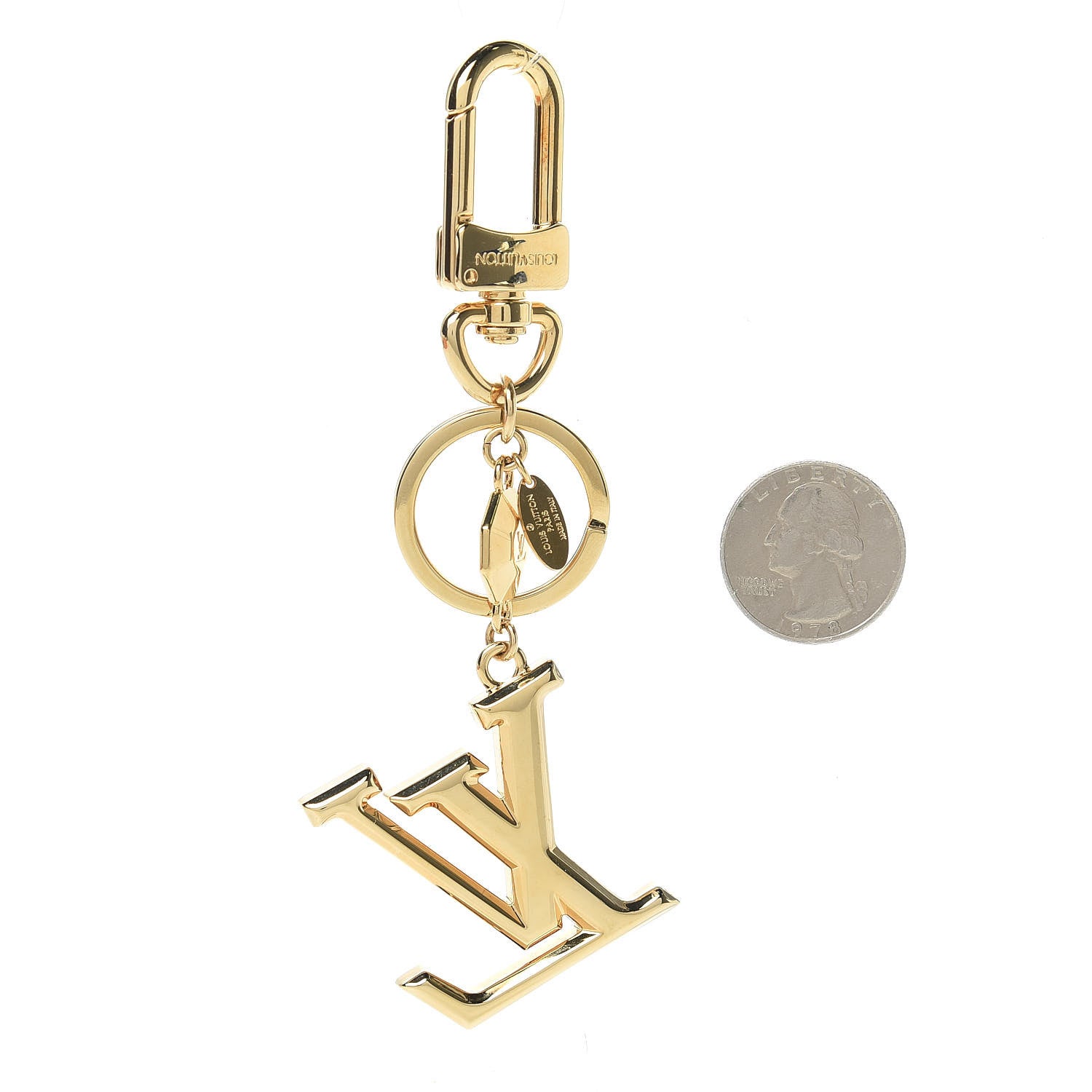 Louis Vuitton LV Facettes Bag Charm Key Holder Gold 2 of 3