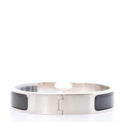 Hermes Enamel Narrow Clic Clac H Bracelet PM Black 4 of 5