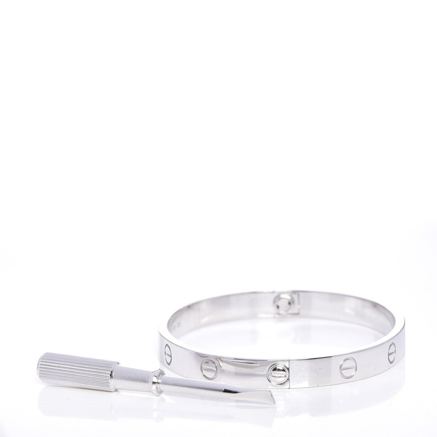 18K White Gold LOVE Bracelet 17
