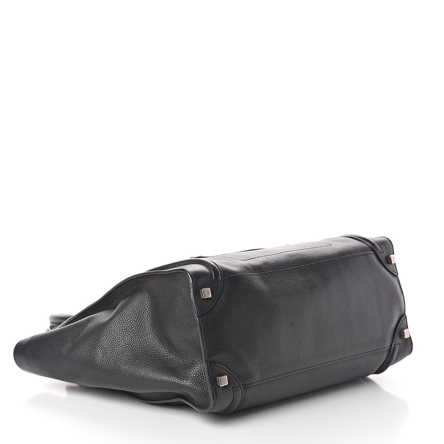 Celine Drummed Calfskin Shoulder Luggage Black 4 of 9