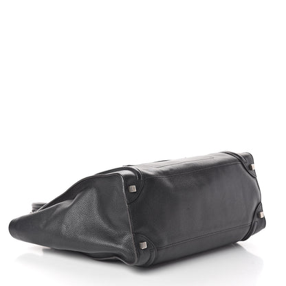 Celine Drummed Calfskin Shoulder Luggage Black 4 of 9