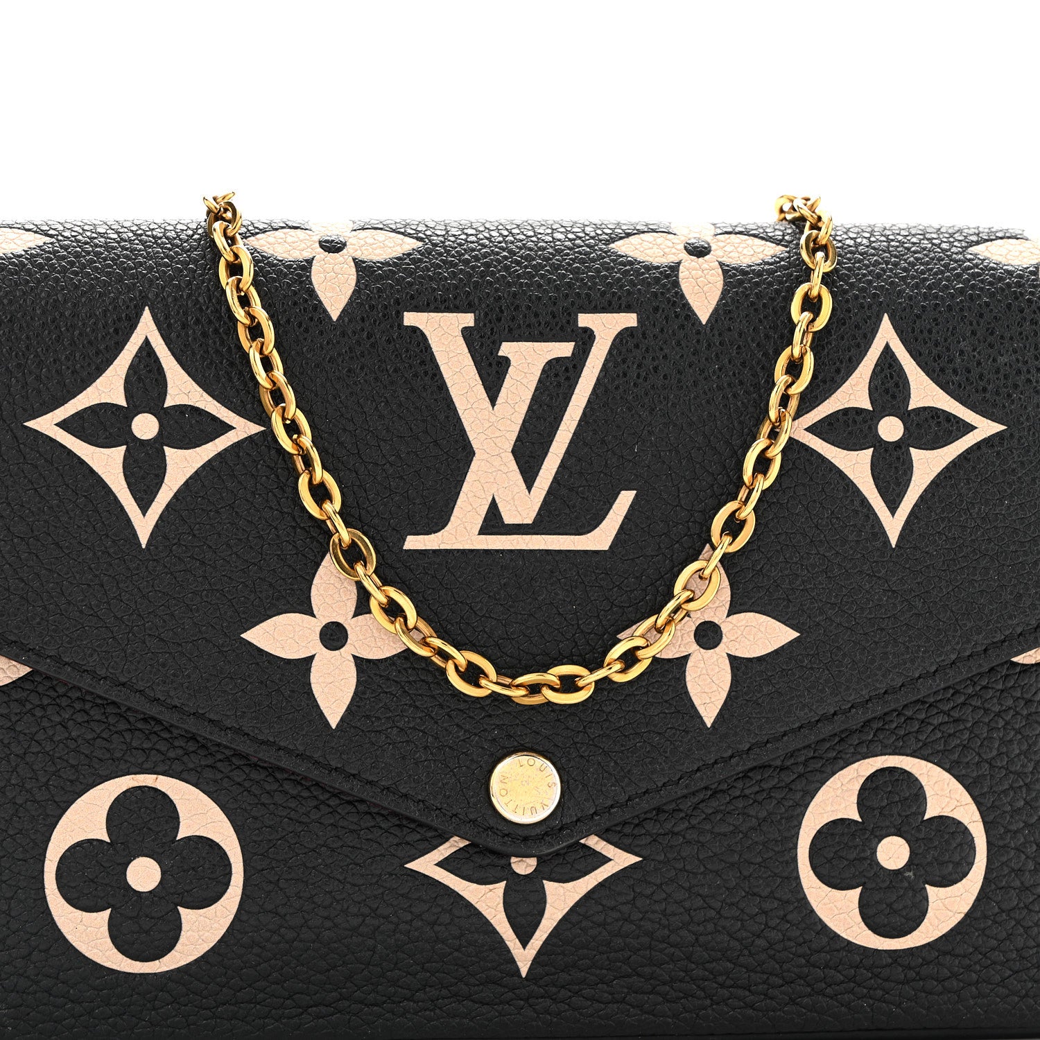 Louis Vuitton Empreinte Monogram Giant Felicie Pochette Black Beige 8 of 12
