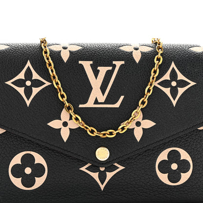 Louis Vuitton Empreinte Monogram Giant Felicie Pochette Black Beige 8 of 12