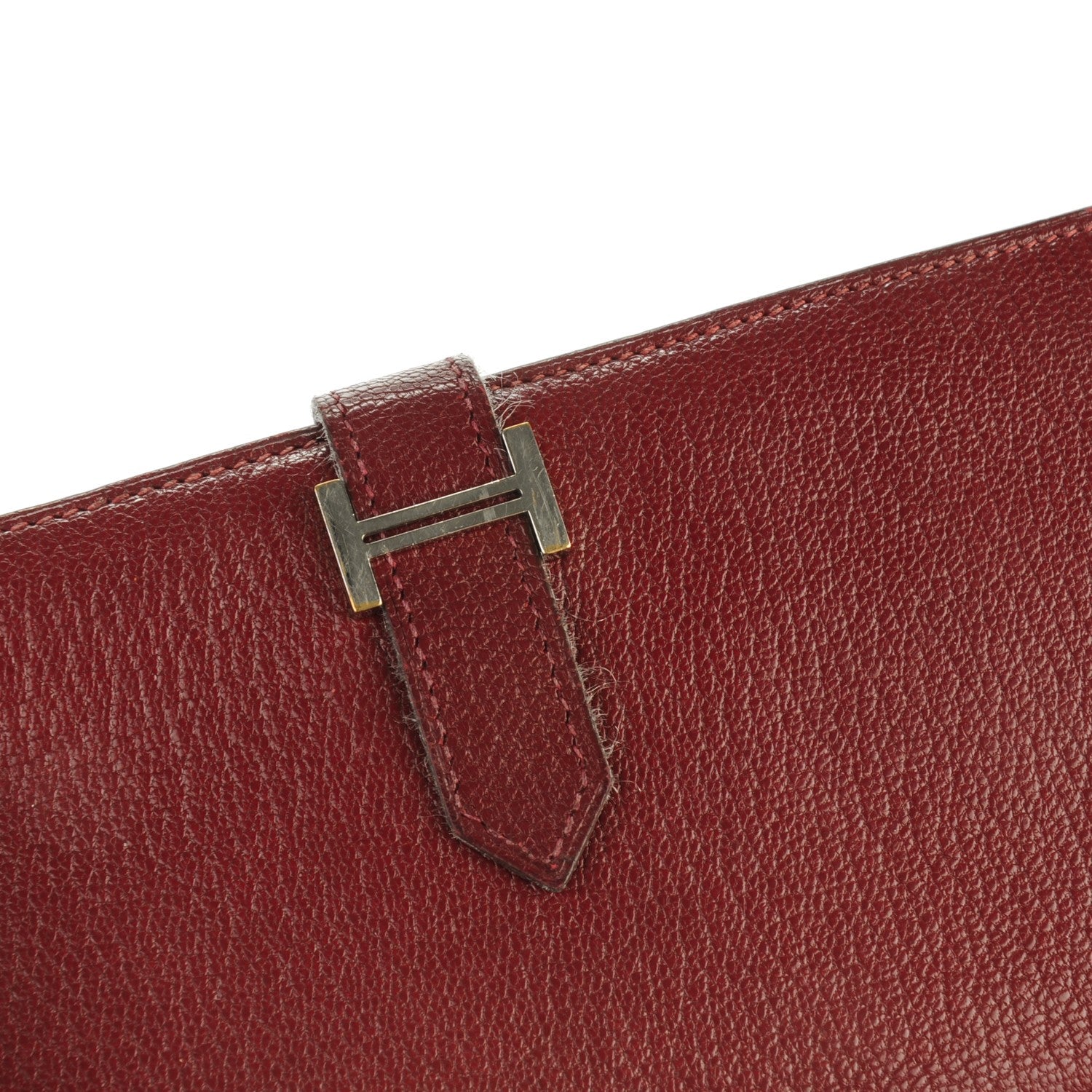 Hermes Chevre Mysore Bearn Gusset Wallet Rouge H 9 of 9
