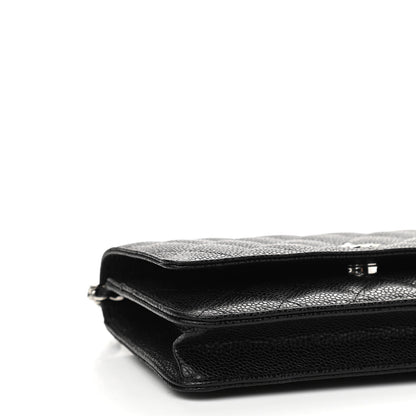 Chanel Caviar Quilted Wallet On Chain WOC Black 10 of 12