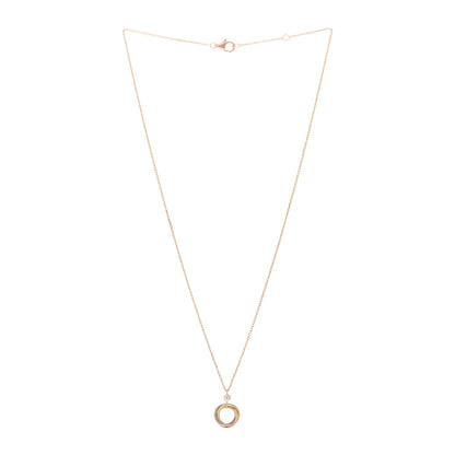 Cartier 18K Pink Yellow White Gold Diamond Trinity Pendant Necklace 3 of 5
