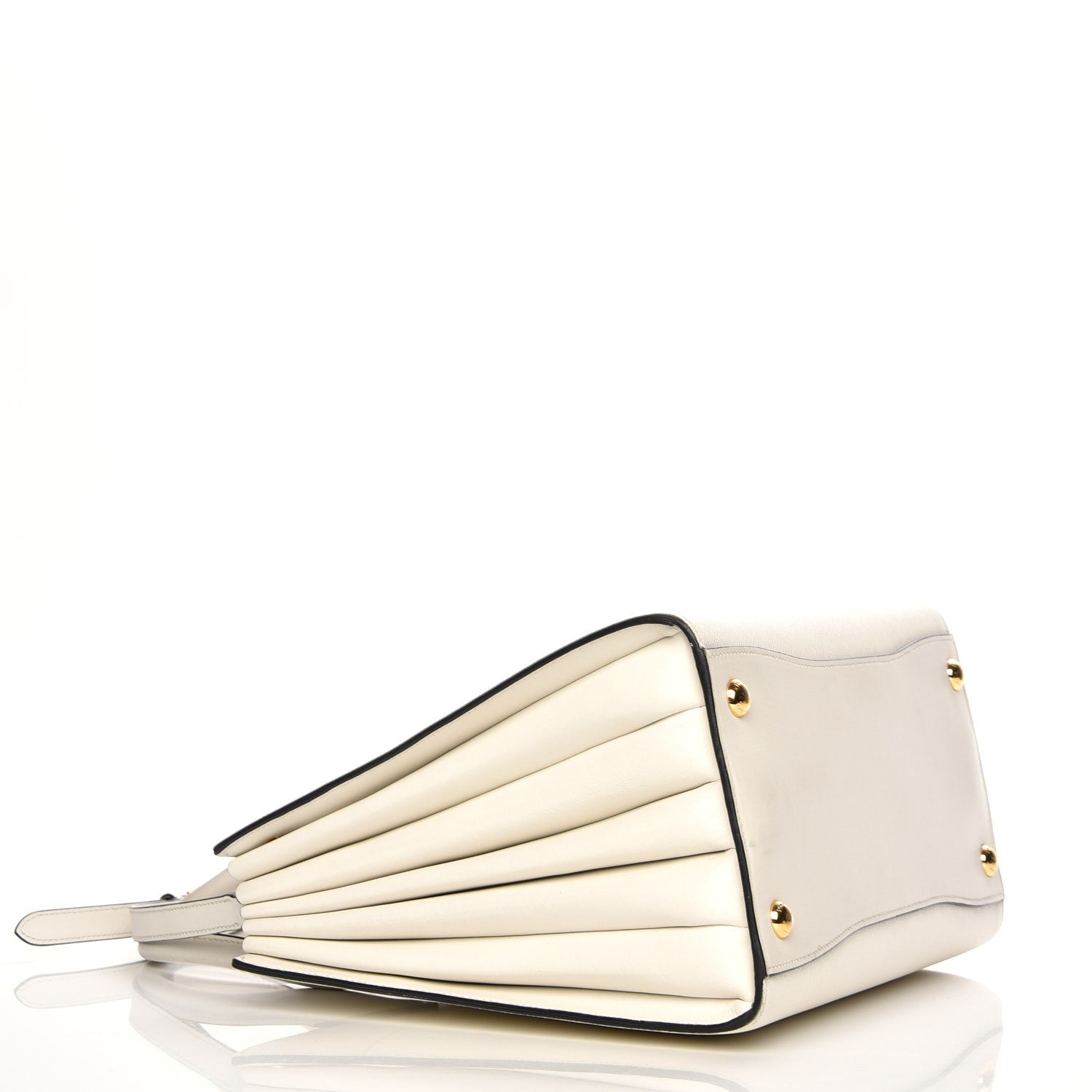 Prada Saffiano Calfskin Medium Bibliotheque Top Handle White 5 of 8