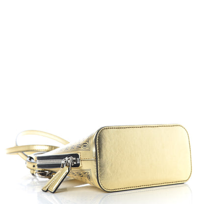 Gucci X SEGA Calfskin GUCCY Stars Mini Dome Shoulder Bag Gold 4 of 10
