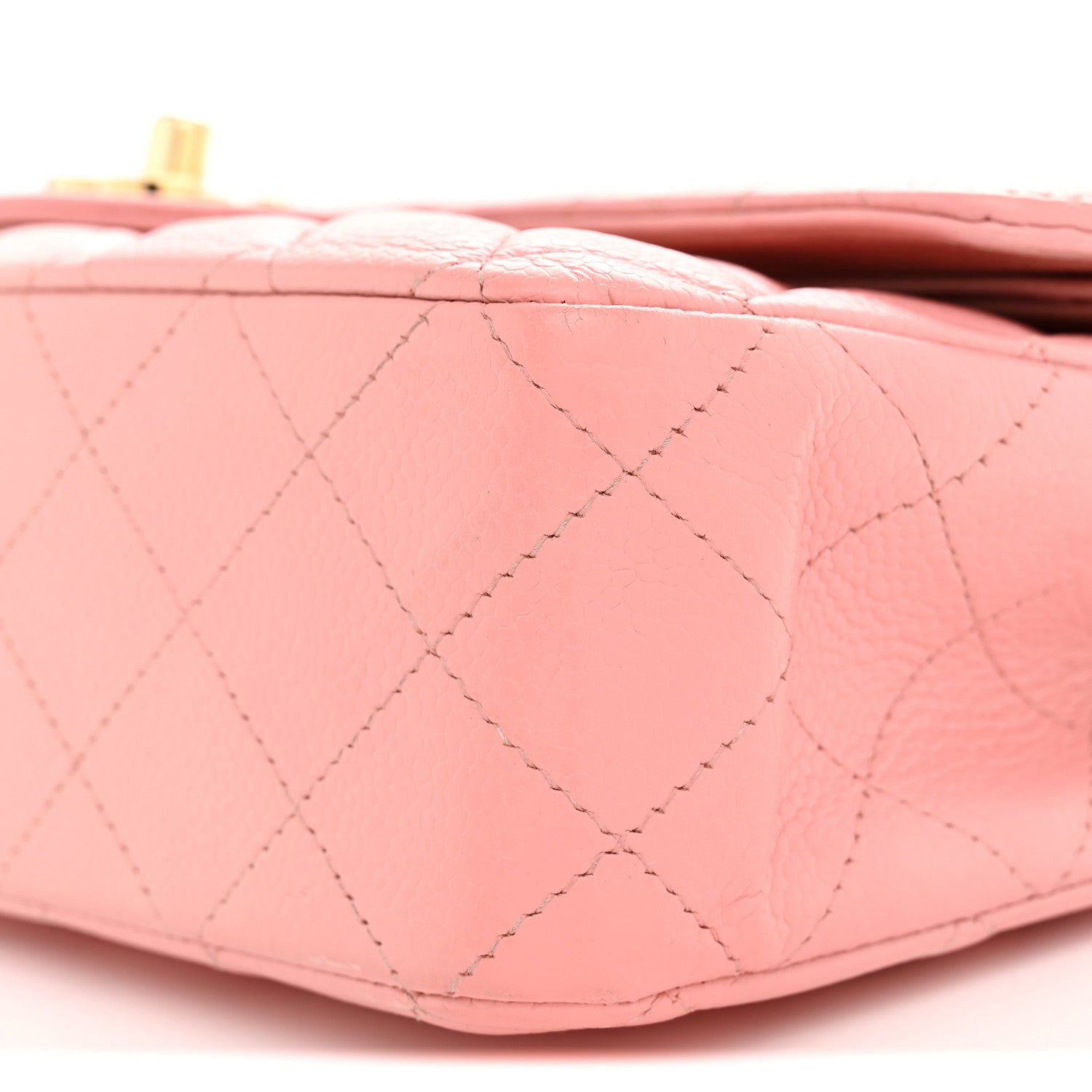 Chanel Caviar Quilted Medium Double Flap Pink 10 of 12