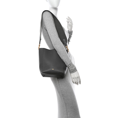 Celine Soft Grained Calfskin Small Sangle Bucket Bag Kohl 2 of 15