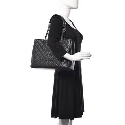 Chanel Caviar Quilted Grand Shopping Tote GST Black 2 of 12