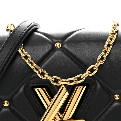 Louis Vuitton Lambskin Quilted Twist MM Black 8 of 10