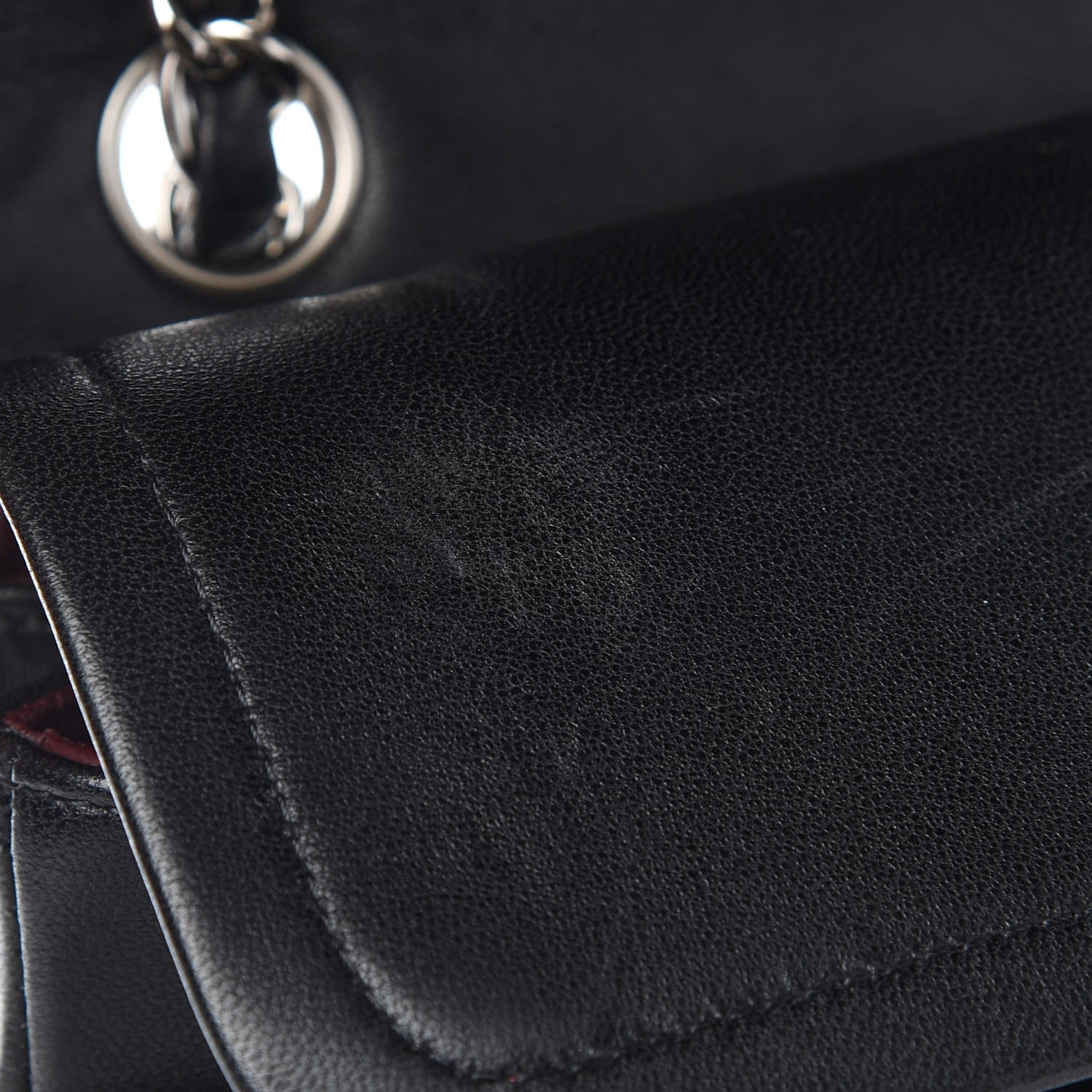 Chanel Lambskin Quilted Medium Double Flap Black 10 of 14